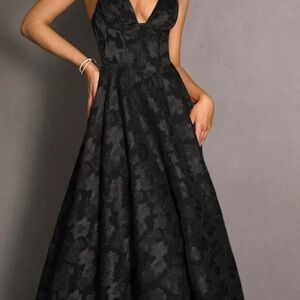 ISABEAU BEIDESMAID PROM  Black Evening dress Sz 12
